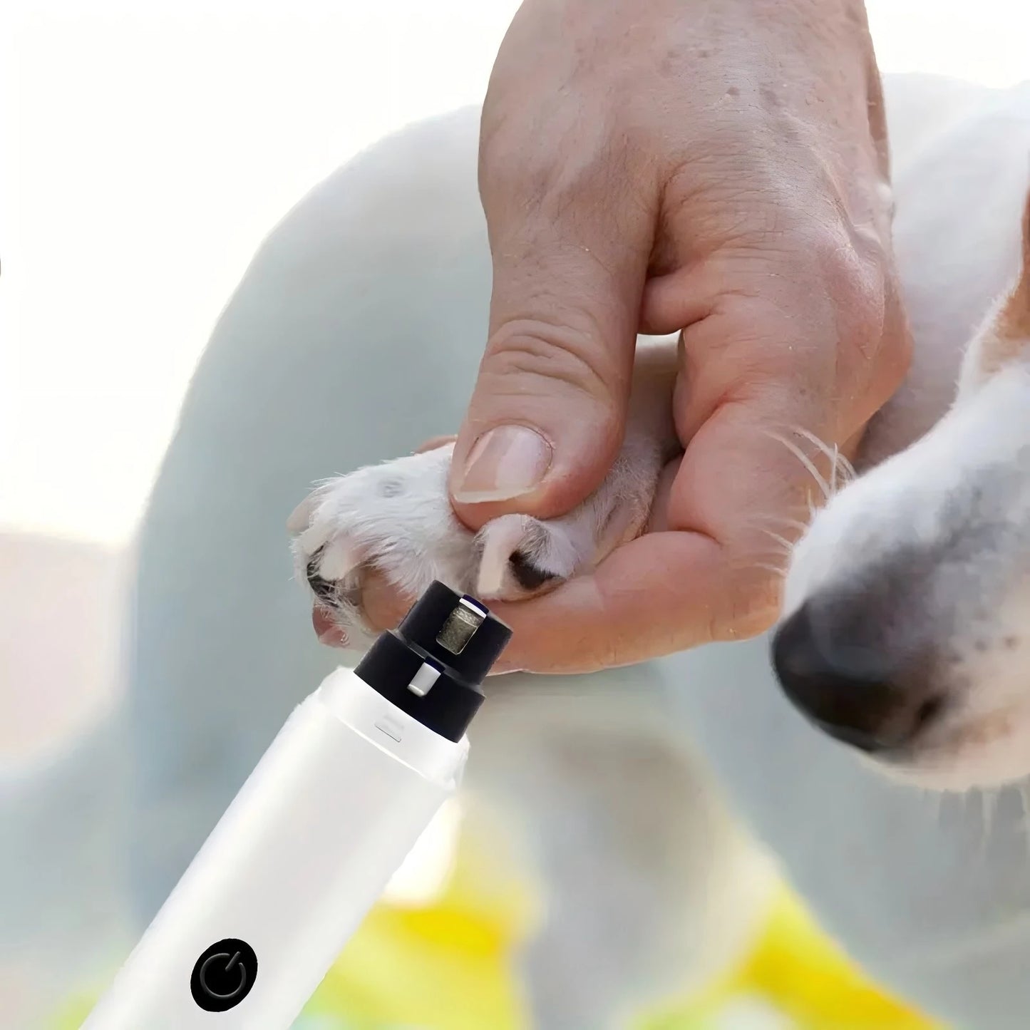 Electric Pet Nail Grinder USB Rechargeable Cat & Dog Nail Clipper with 3 Colors (White,Green,Pink), Safe & Easy Grooming Tool