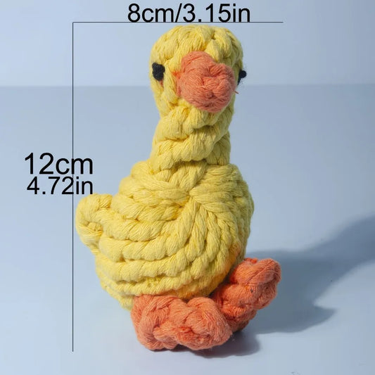 1pc Duck Shaped Pet Knot Chew Toy