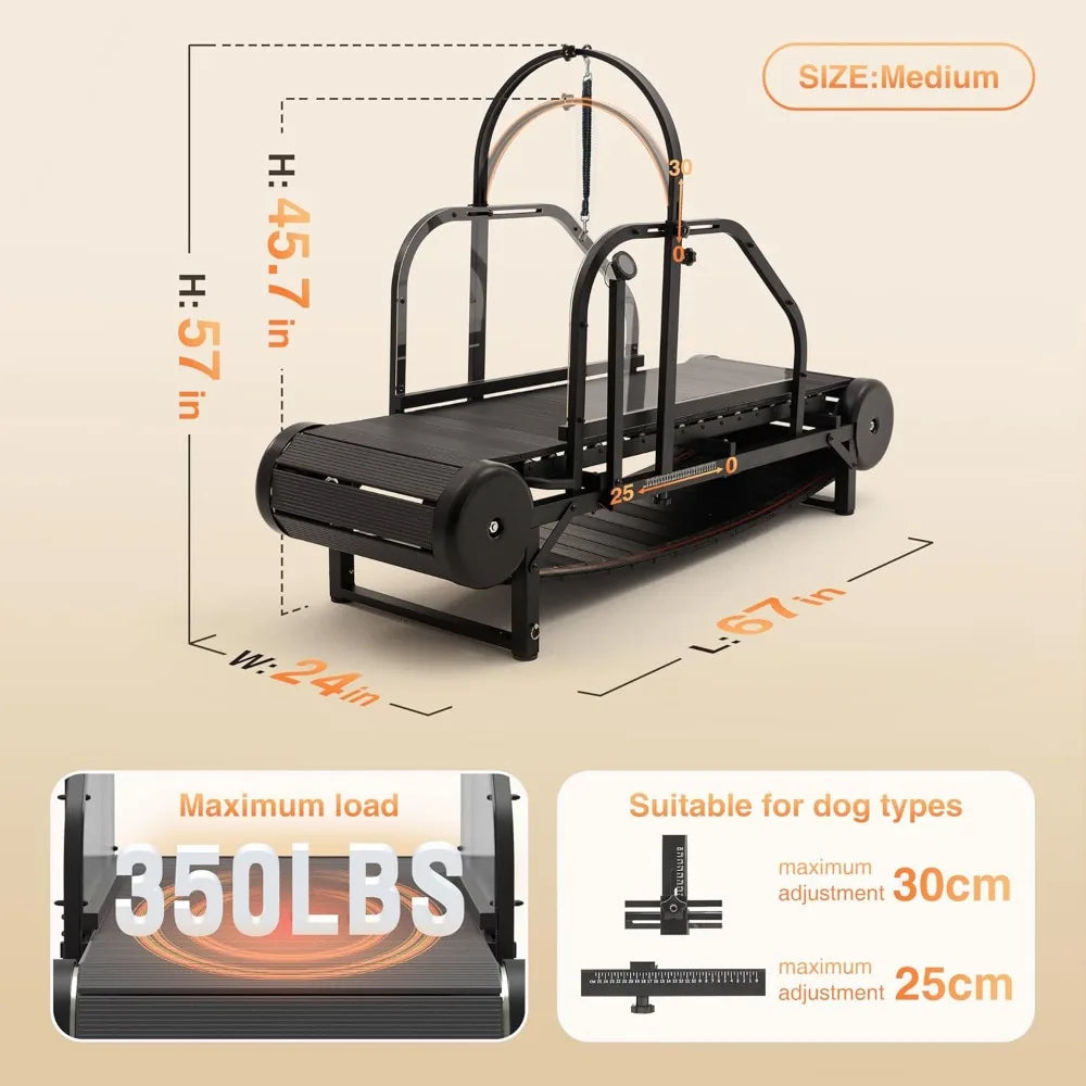 Dog Treadmill for Medium Dogs, Large Dogs, Adjustable Ramp
