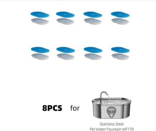 8 Pack Replacement Filters for 3.5L Large Capacity Pet Water Dispenser