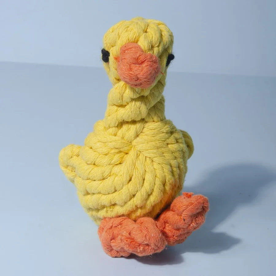 1pc Duck Shaped Pet Knot Chew Toy