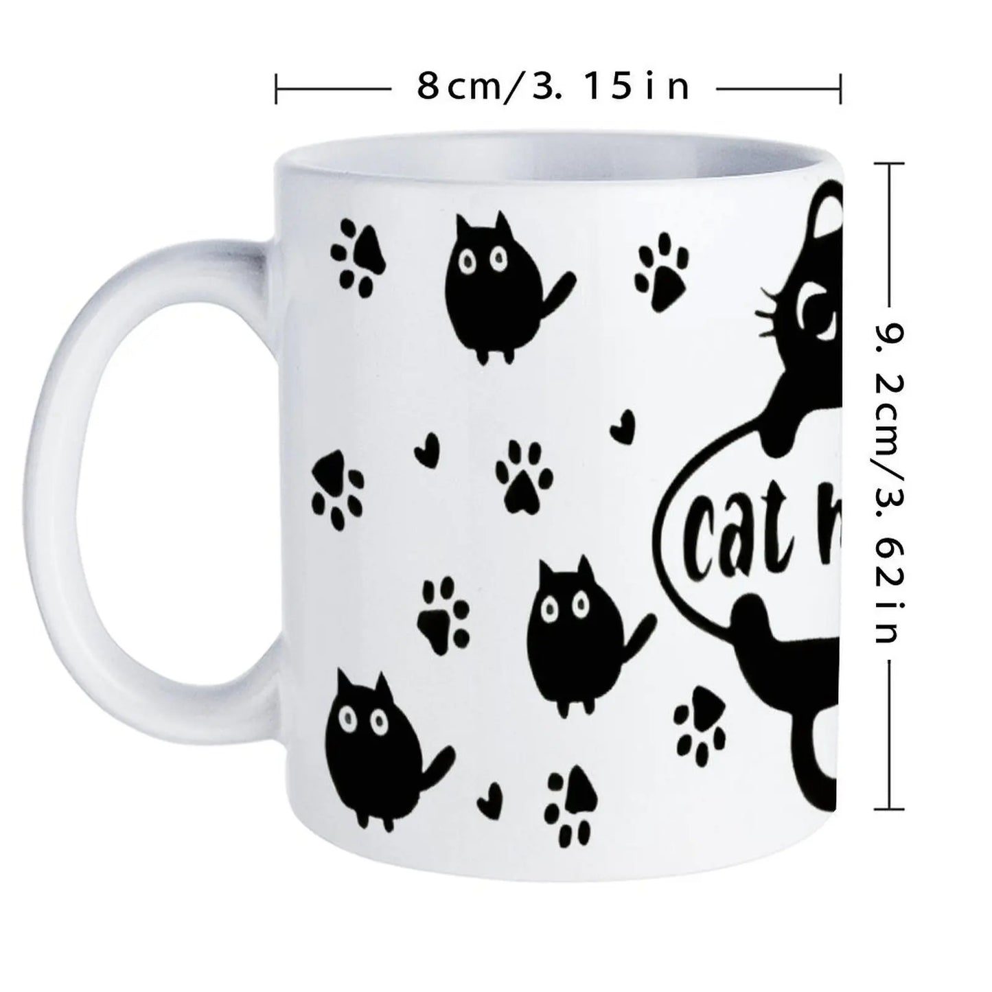 Image Of A Cat Mom Surrounded By Paw Prints Mug