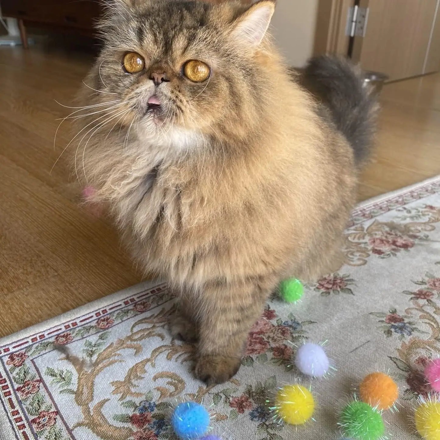 20PCS 1.5-inch Super Large Cat Favorite Chasing Sparkling Ball Toy Sparkling Ball