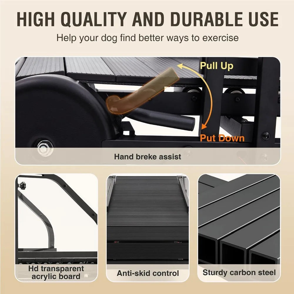 Dog Treadmill for Medium Dogs, Large Dogs, Adjustable Ramp