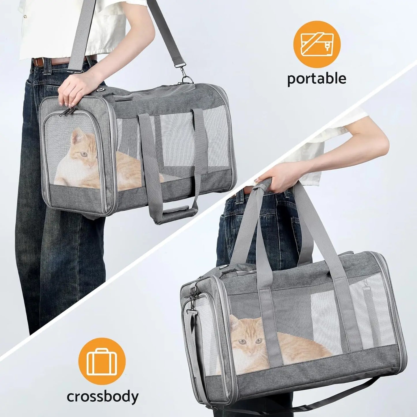 Airline-approved pet carrier for cats/dogs