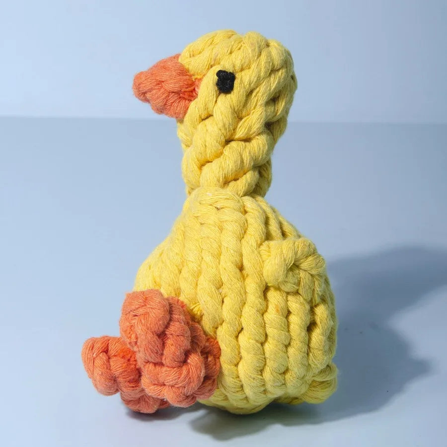 1pc Duck Shaped Pet Knot Chew Toy