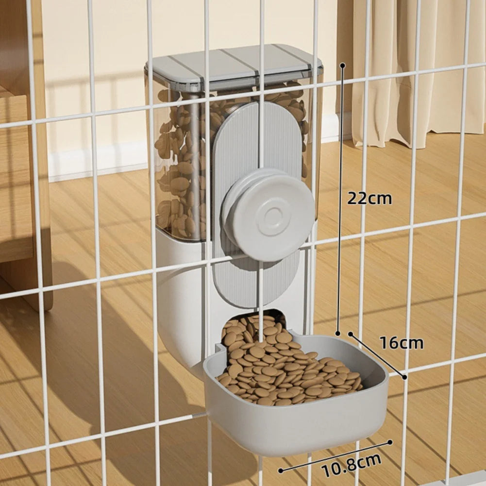 27oz Automatic Pet Bowl Cage Hanging Feeder Pet Water Bottle Food Container Dispenser Bowl For Puppy Cat Rabbit Pet Feeding Tool