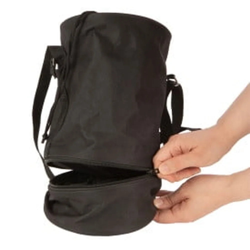 Portable Pet Food Storage Bag with Zip-off Bowl Adjustable Strap