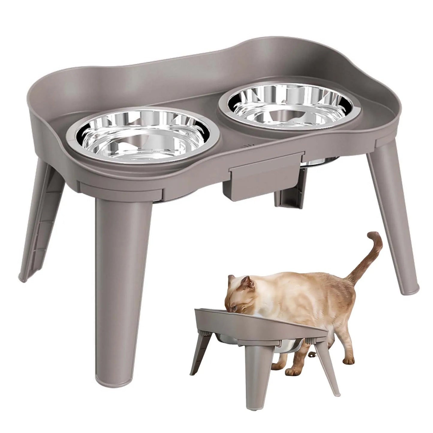 Raised Stand Elevated Dog and Cat Feeder