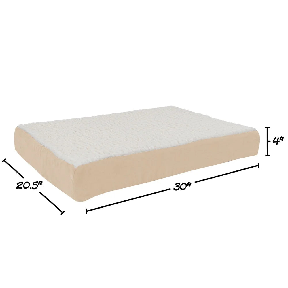 Orthopedic Dog Bed with Memory Foam and Sherpa Cover