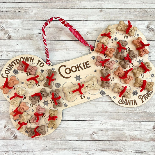 Christmas Dog Bone Countdown Hanger