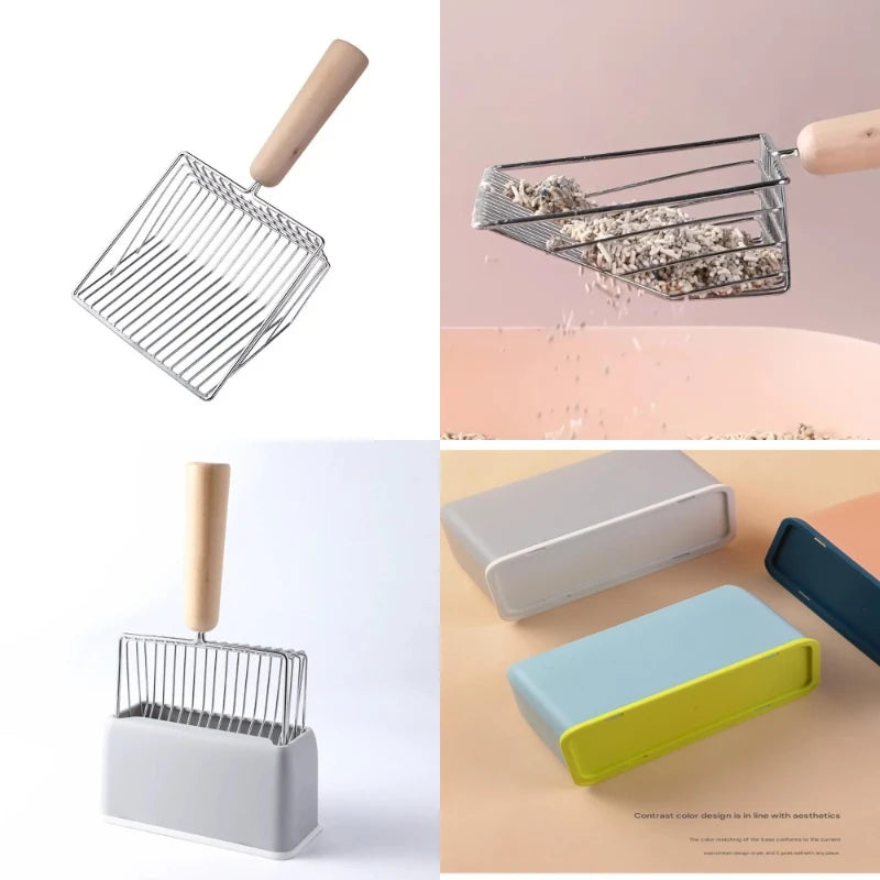 Heavy Duty Metal Cat Litter Scoop - Rust-Proof, Sturdy & Easy-to-Use Litter Box Cleaner for Cats & Pet Owners - Durable & Effici