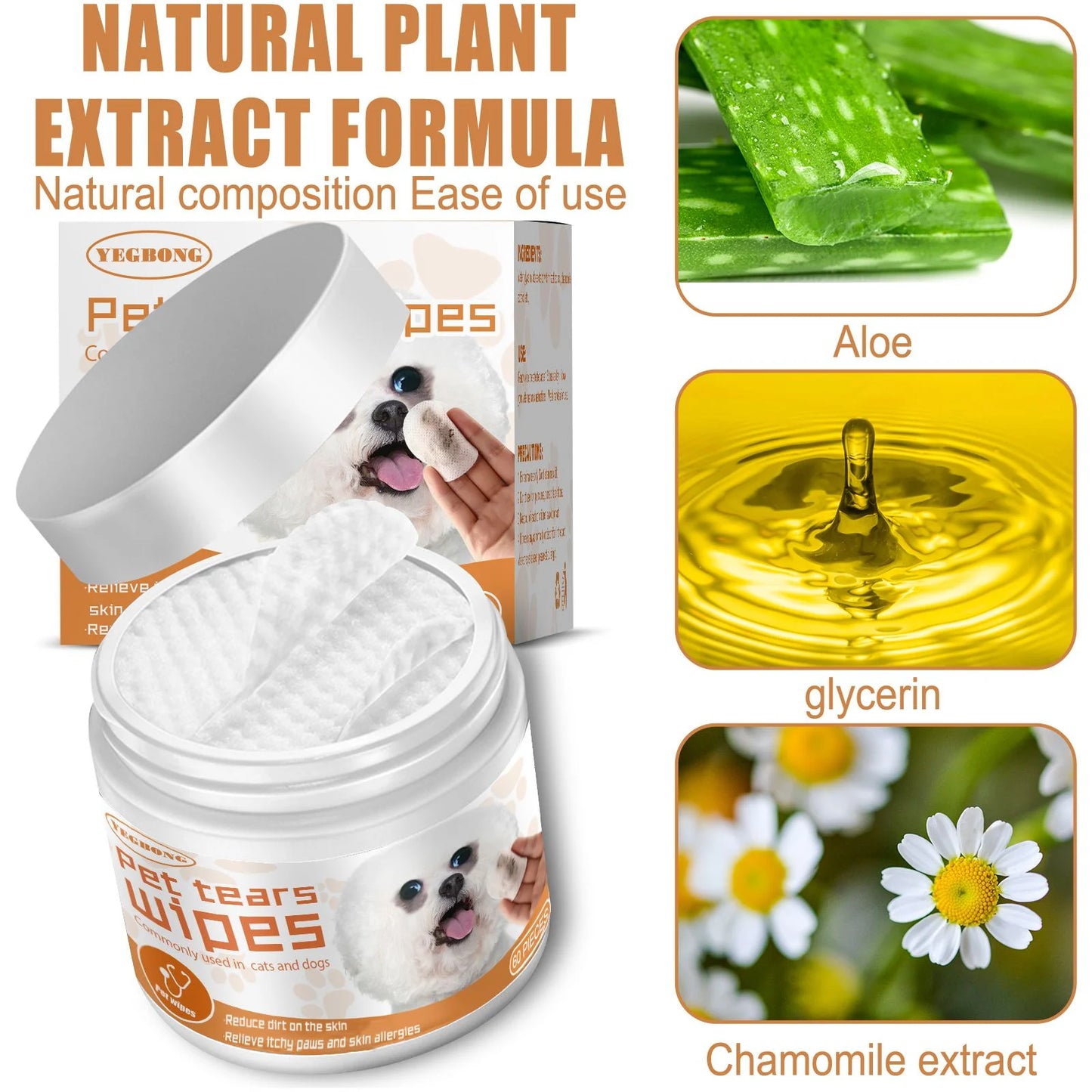 Yegbong Dogs And Cats Tear Stain Removal