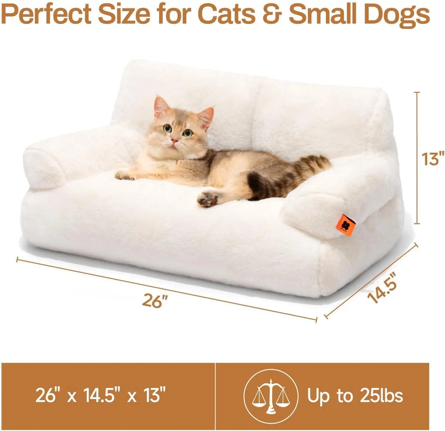Mewoofun Pet Couch Bed 26×19×13 Inch