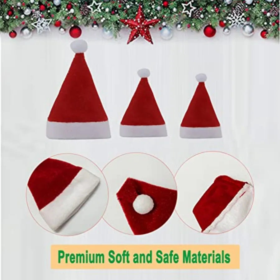 40pcs Mini Santa Hats