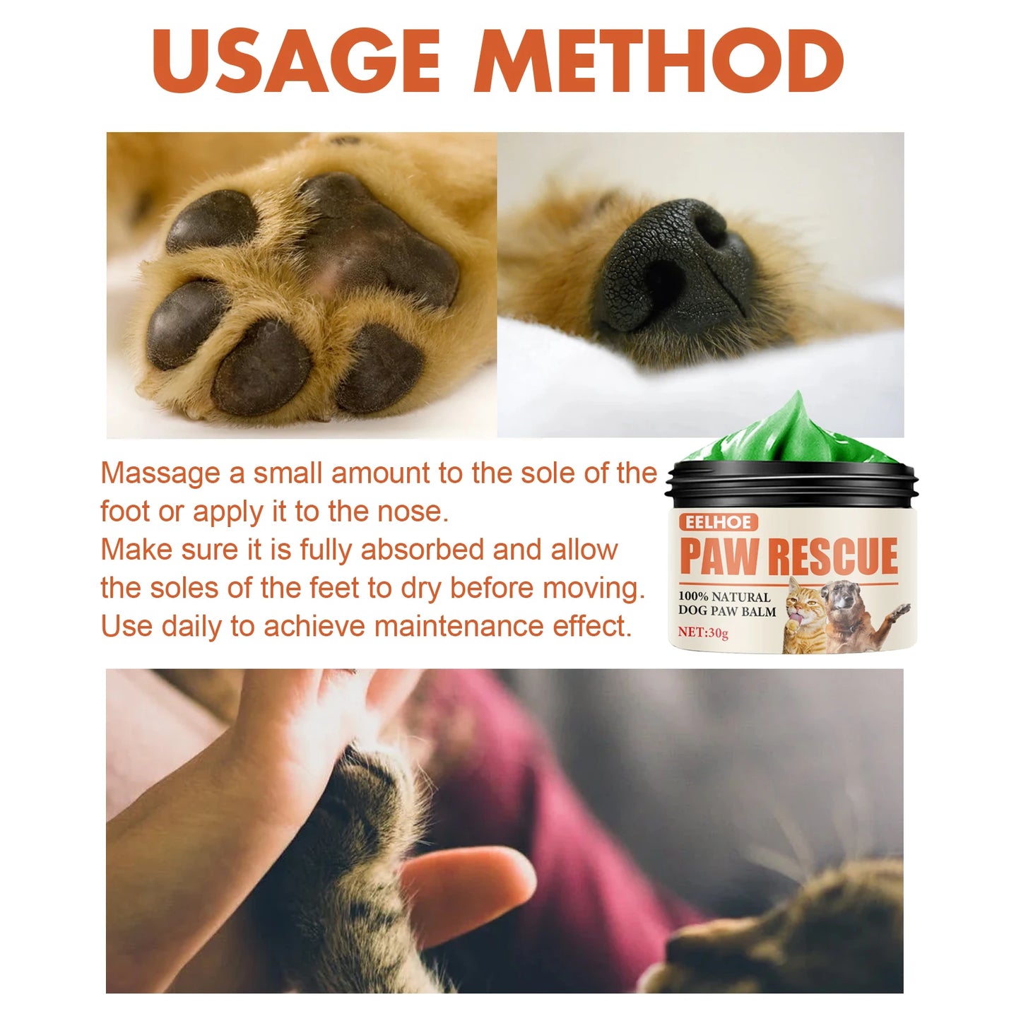 30g Cat and Dog Paw Protection Cream Moisturizing and Nourishing
