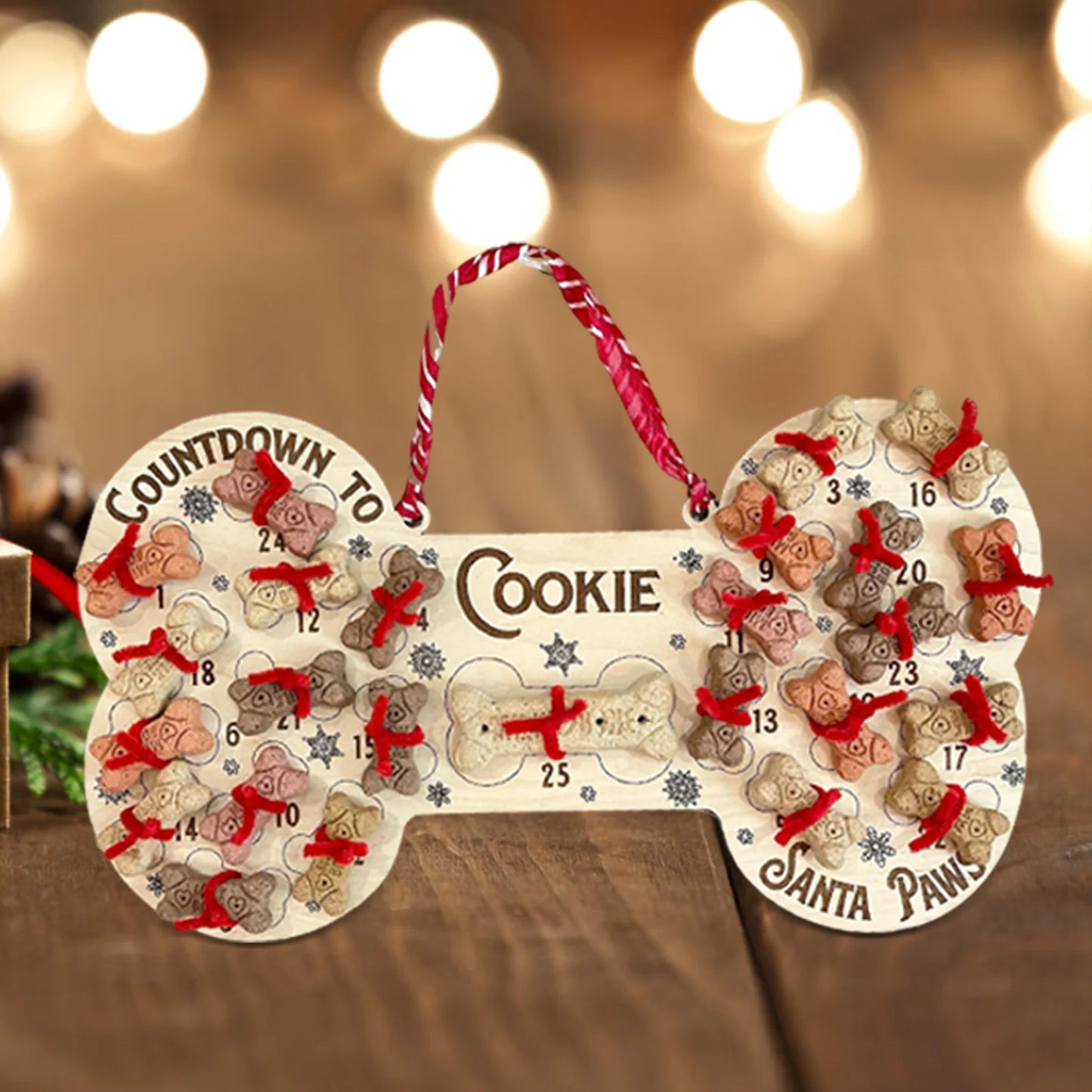 Christmas Dog Bone Countdown Hanger