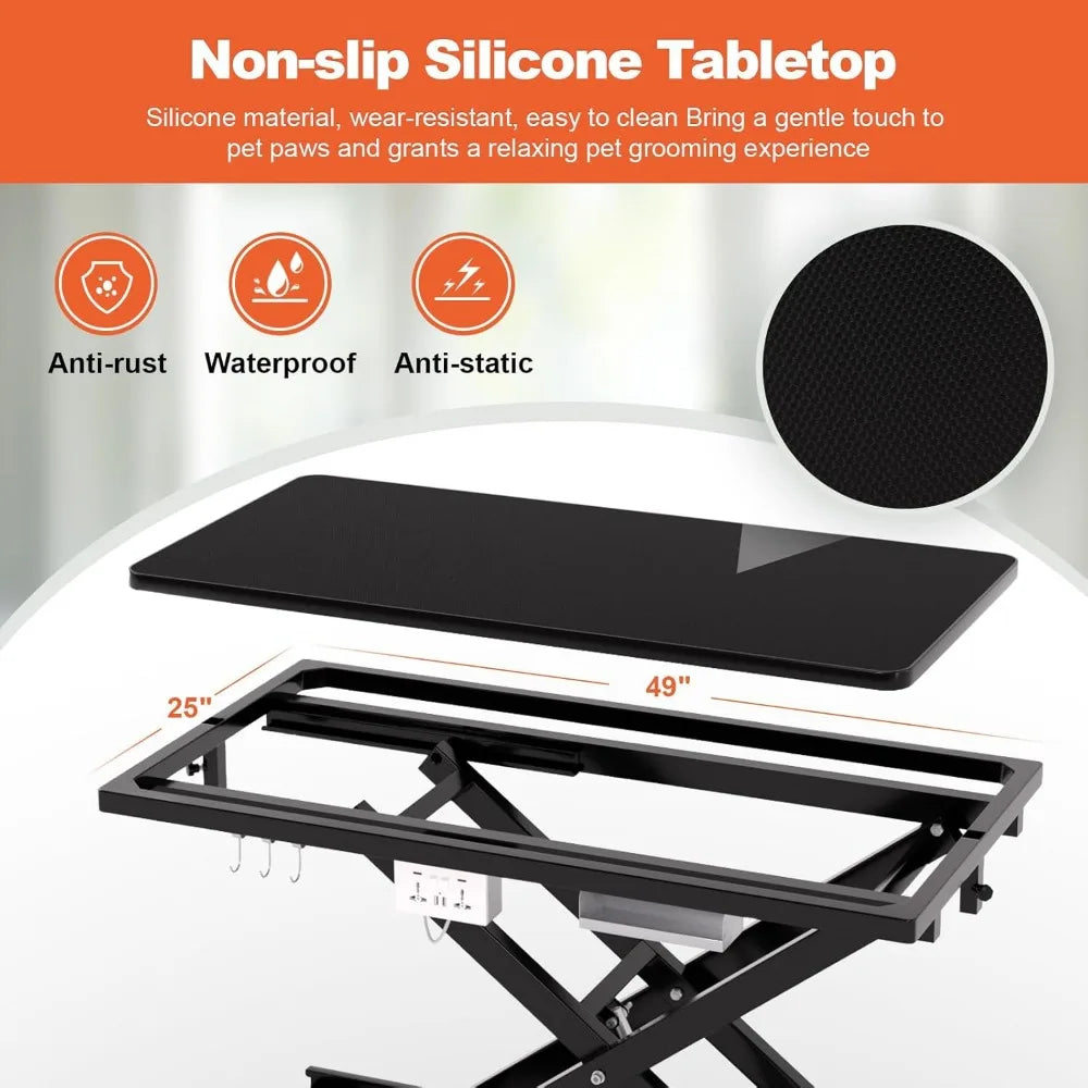 49'' Electric Dog Grooming Table
