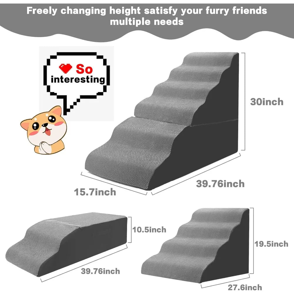 Dog Stairs for High Beds 30-36 inches Tall