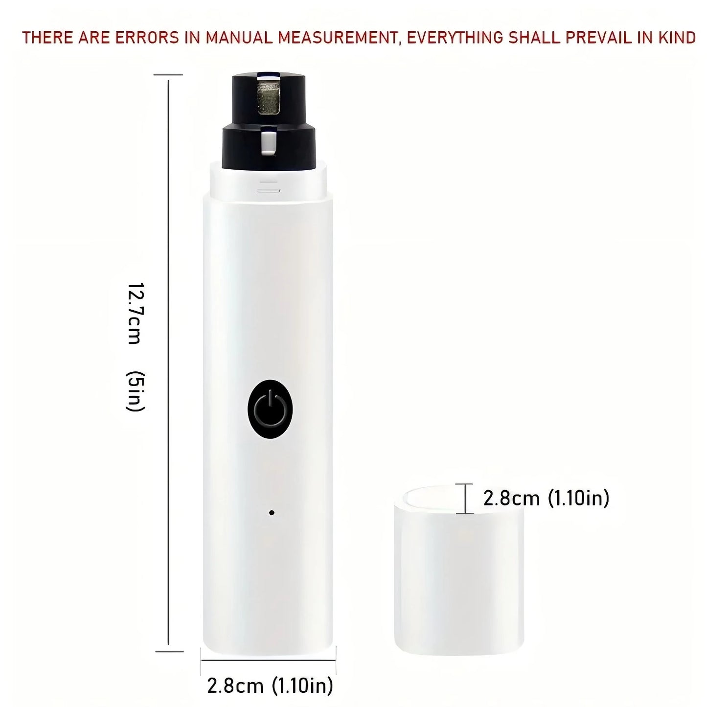 Electric Pet Nail Grinder USB Rechargeable Cat & Dog Nail Clipper with 3 Colors (White,Green,Pink), Safe & Easy Grooming Tool