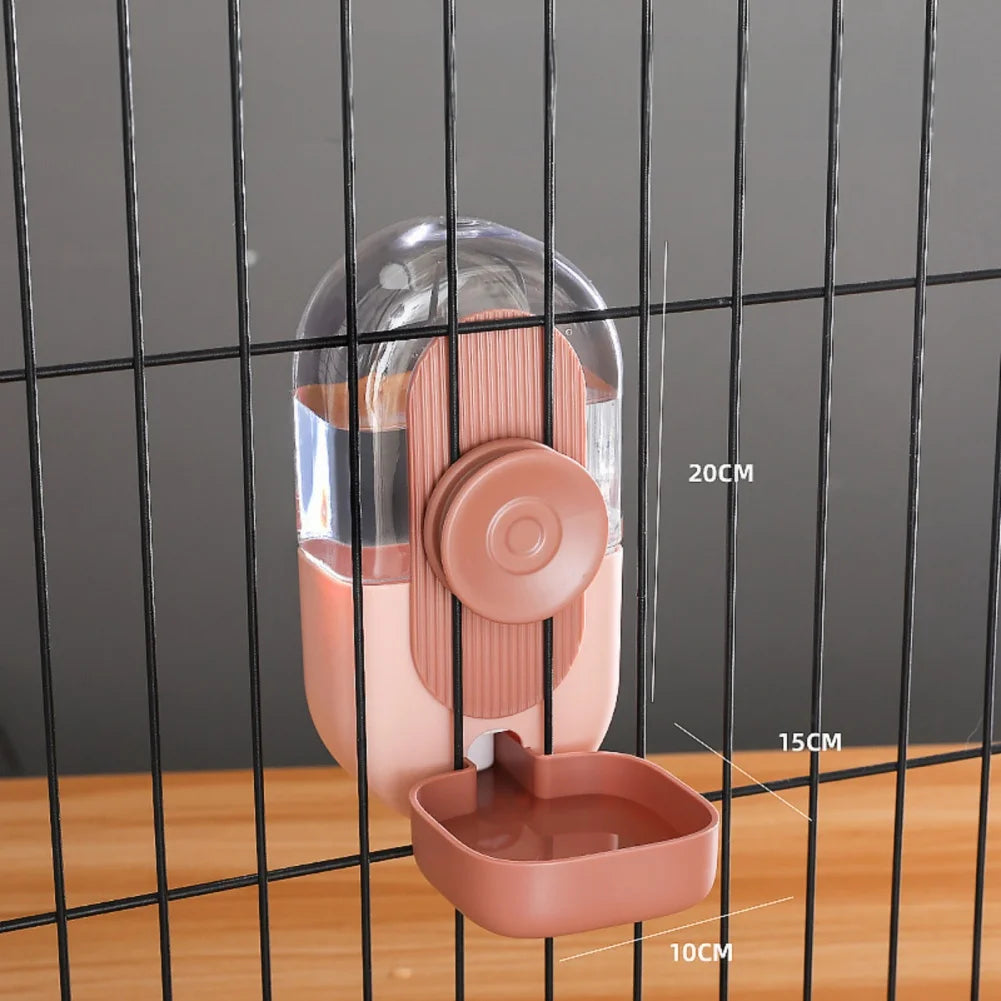 27oz Automatic Pet Bowl Cage Hanging Feeder Pet Water Bottle Food Container Dispenser Bowl For Puppy Cat Rabbit Pet Feeding Tool