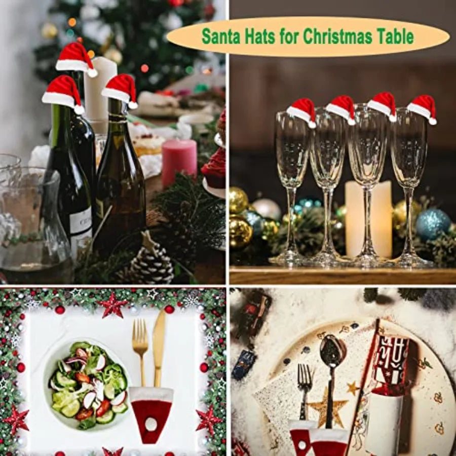 40pcs Mini Santa Hats