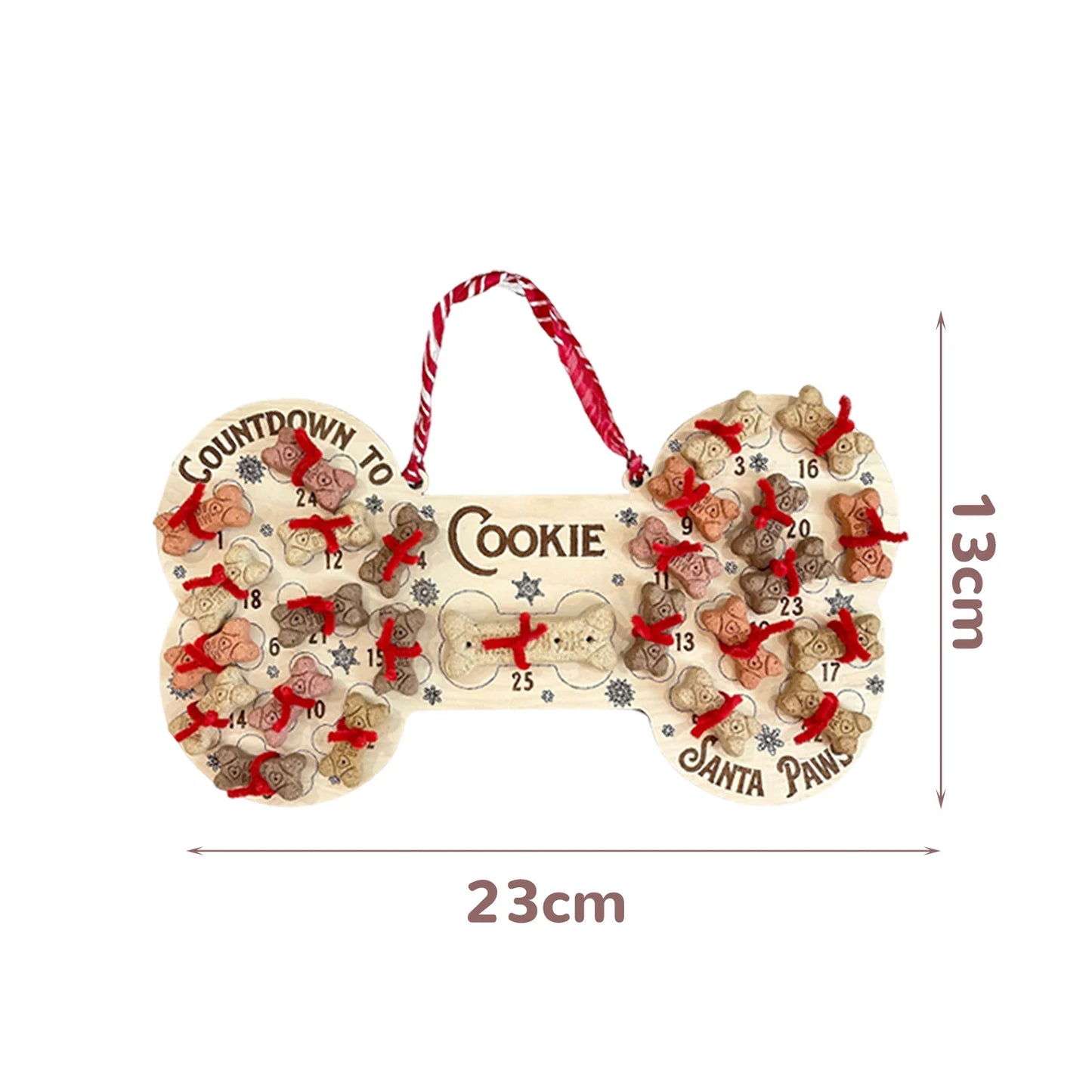 Christmas Dog Bone Countdown Hanger