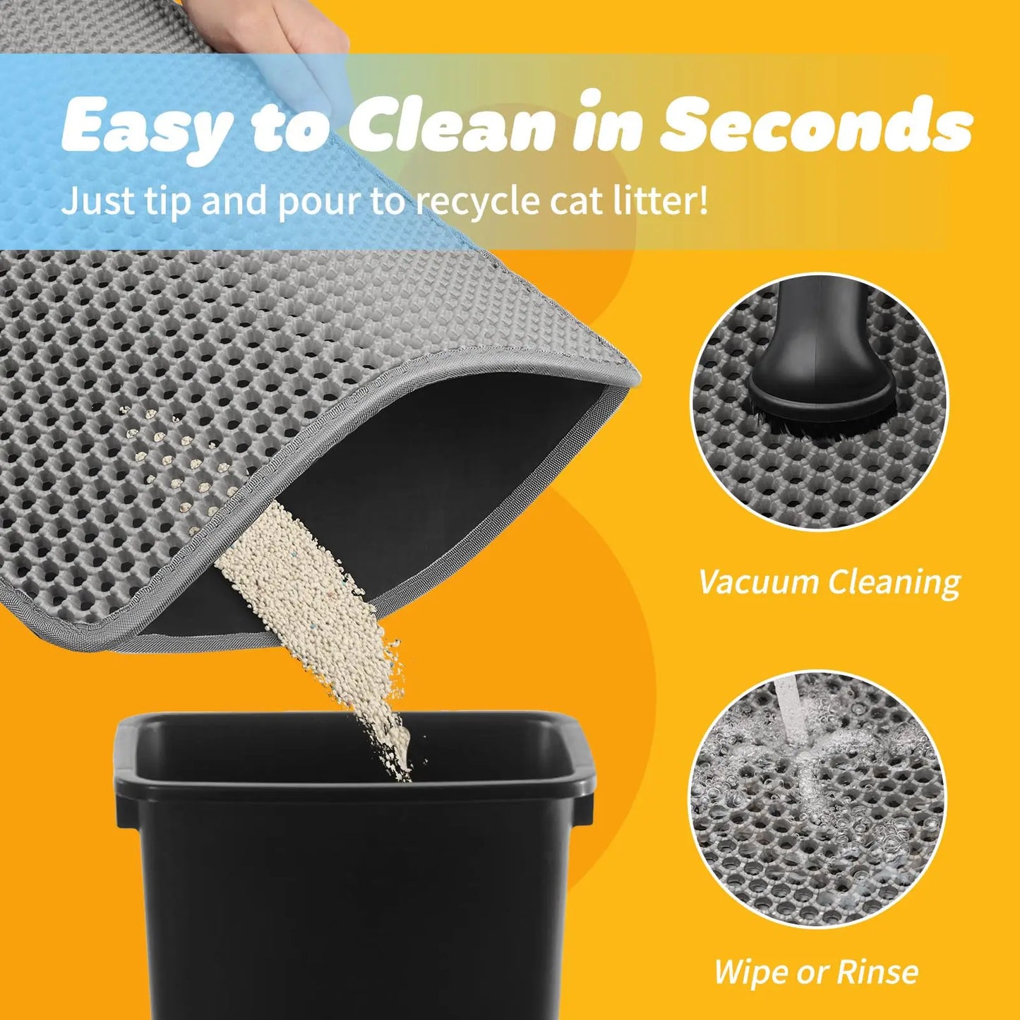 Gray Cat Litter Mat