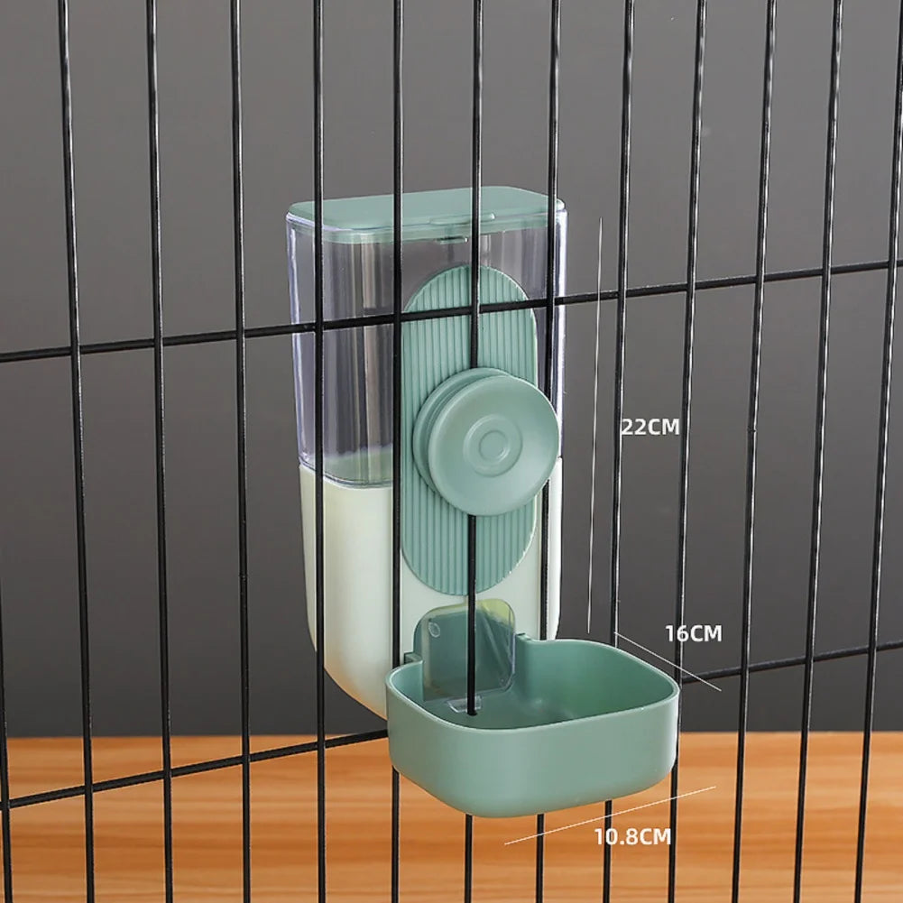 27oz Automatic Pet Bowl Cage Hanging Feeder Pet Water Bottle Food Container Dispenser Bowl For Puppy Cat Rabbit Pet Feeding Tool