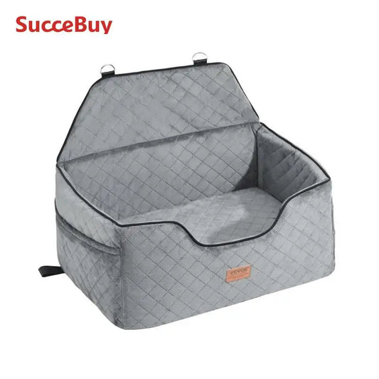 SucceBuy Dog Car Seat Dog Booster Seat for Car with A Storage Pocket