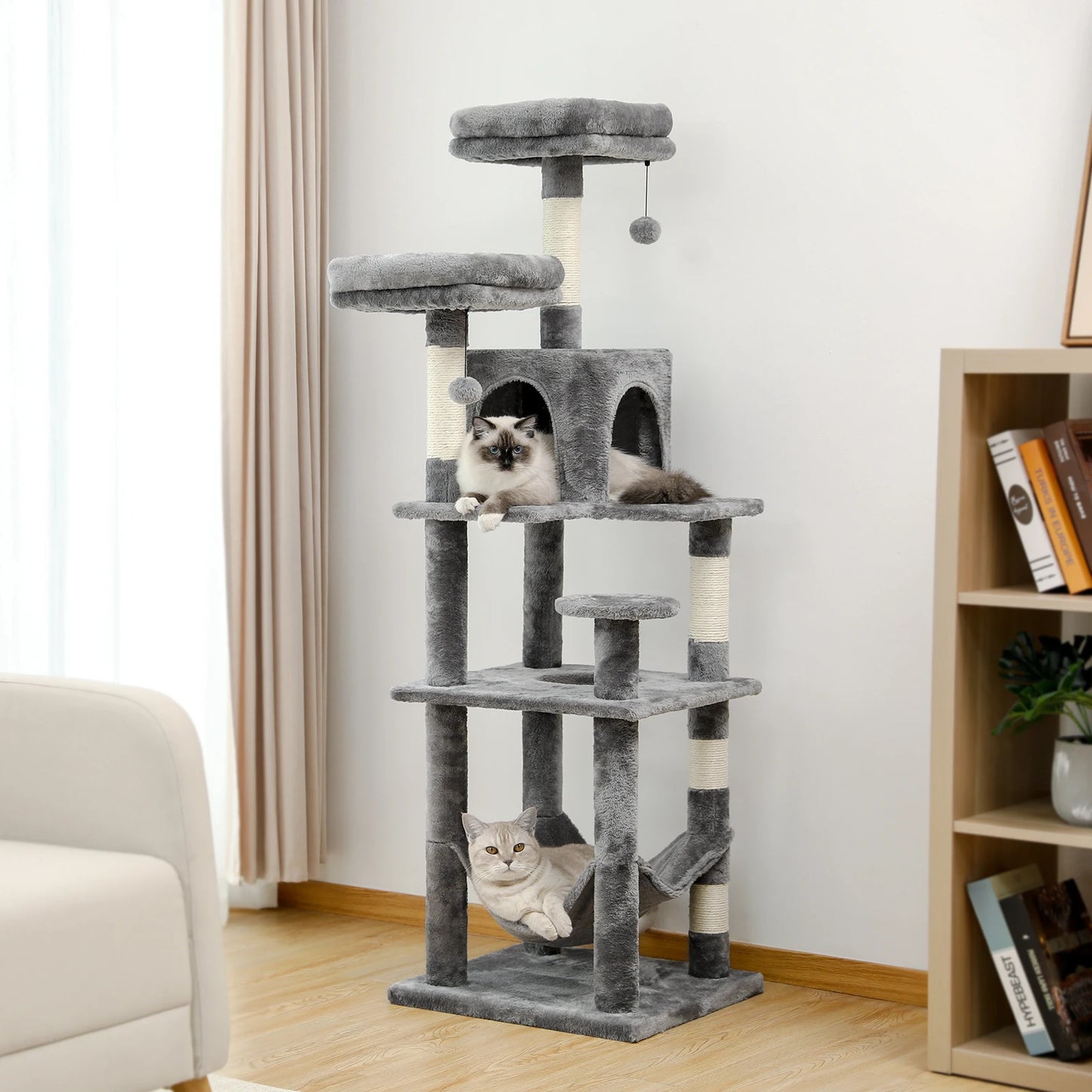 Multi-Level Cat Tree with Scratching Posts