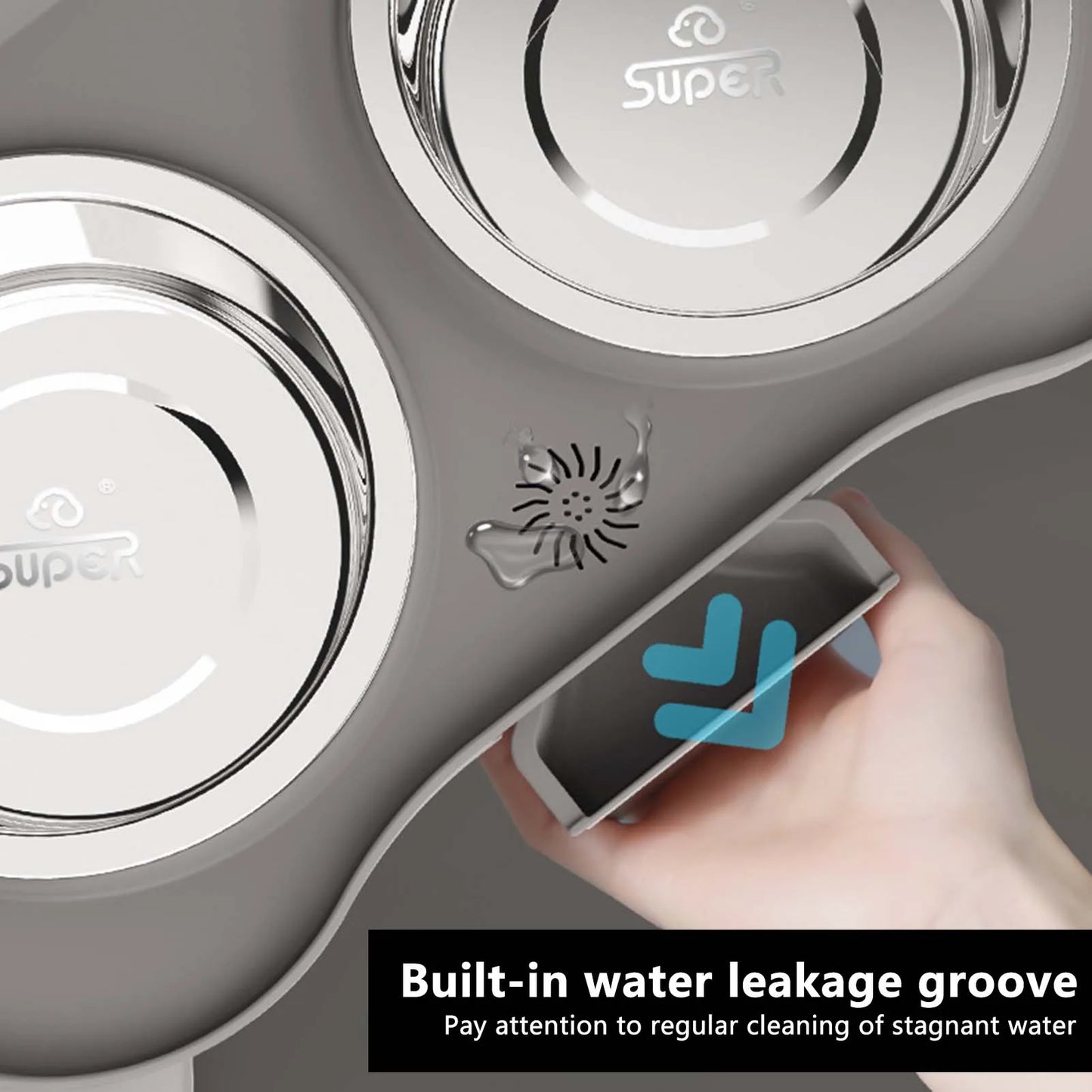 Raised Stand Elevated Dog and Cat Feeder