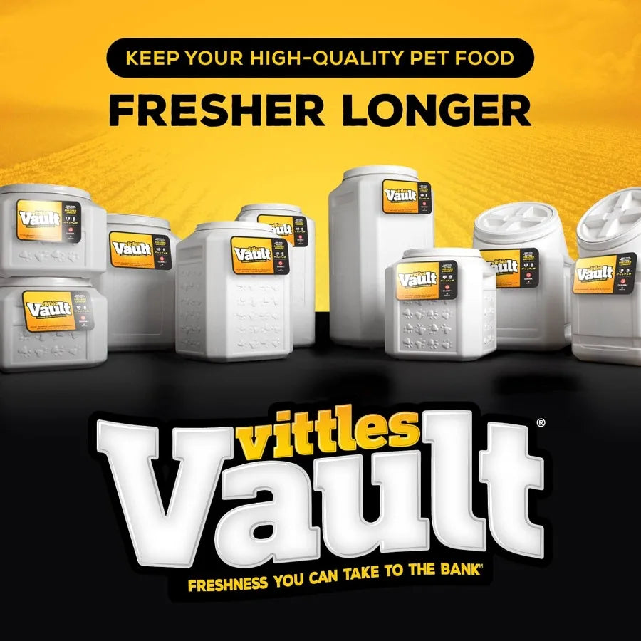 Vittles Vault Pet Food Storage Containers Sealed Dog and Cat Food Storage Container Fits up to 35lbs Made in the USA [12L x 16.