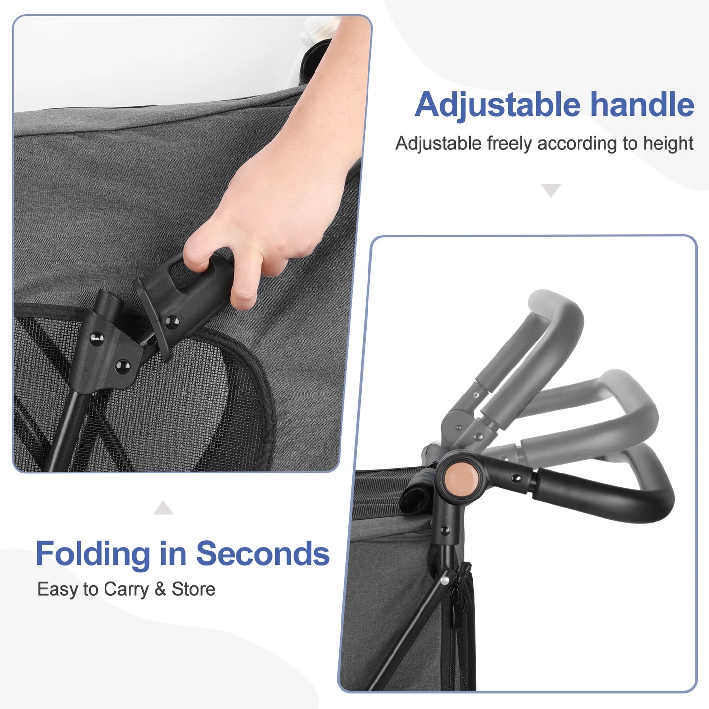 360° swivel Pet Stroller