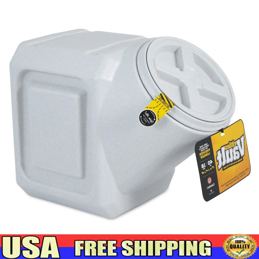 Stackable Plastic Pet Food Storage Container Airtight 40lb Capacity