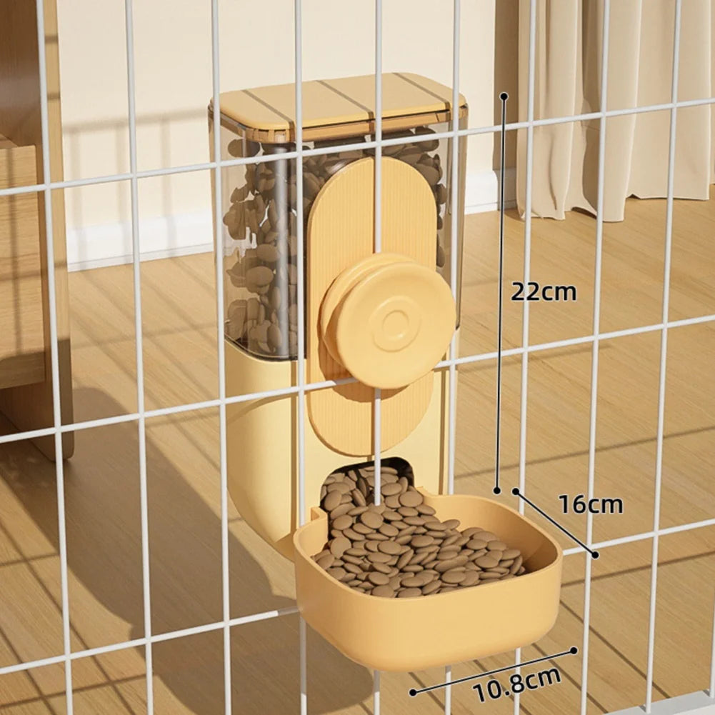 27oz Automatic Pet Bowl Cage Hanging Feeder Pet Water Bottle Food Container Dispenser Bowl For Puppy Cat Rabbit Pet Feeding Tool
