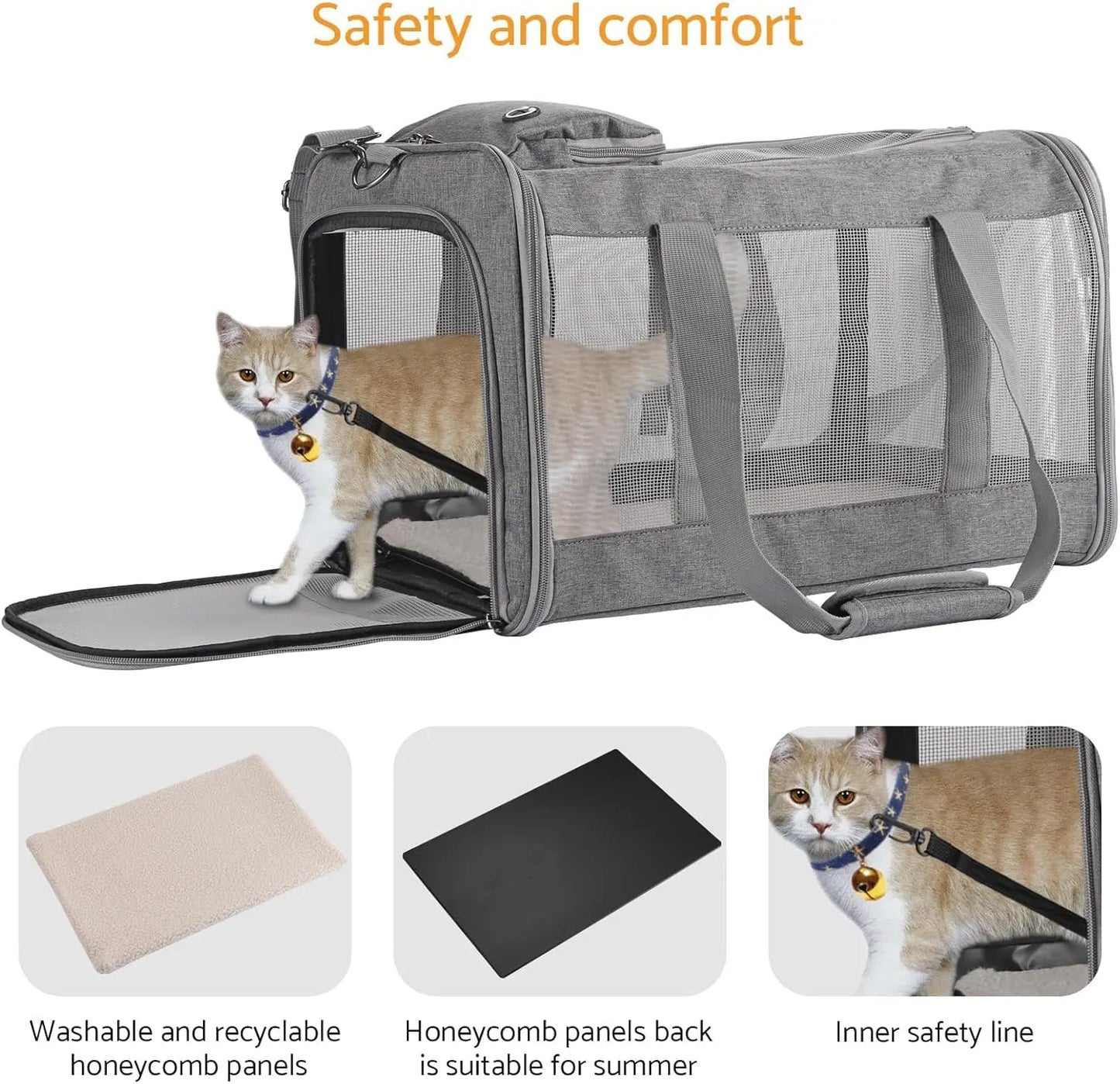 Airline-approved pet carrier for cats/dogs
