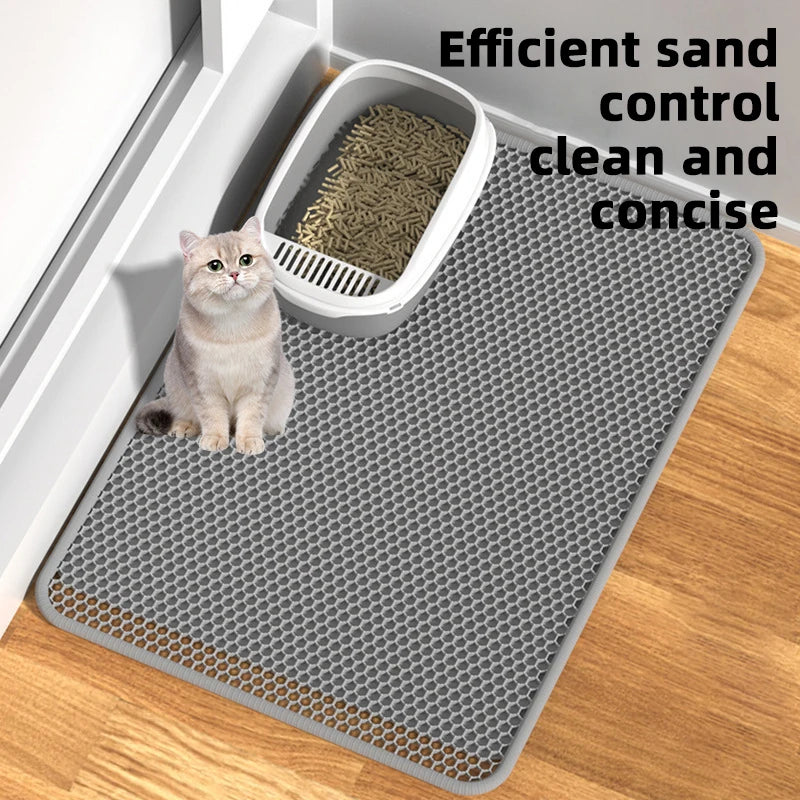 Gray Cat Litter Mat