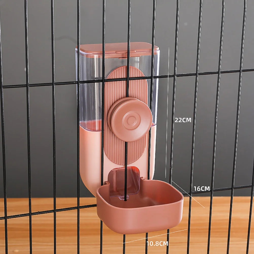 27oz Automatic Pet Bowl Cage Hanging Feeder Pet Water Bottle Food Container Dispenser Bowl For Puppy Cat Rabbit Pet Feeding Tool