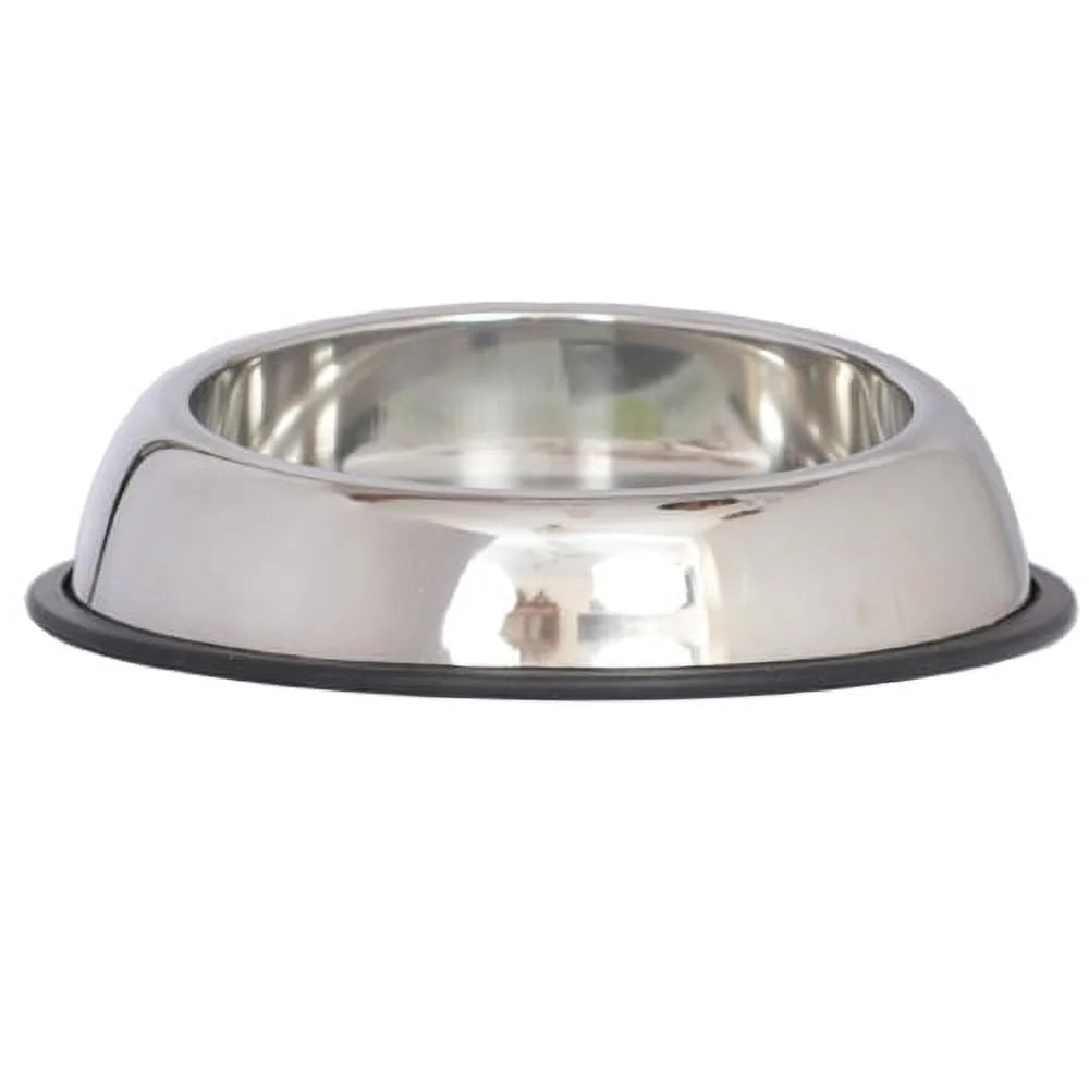 2-Pack Heavy Weight Non-Skid Stainless Steel Pet Bowl Set