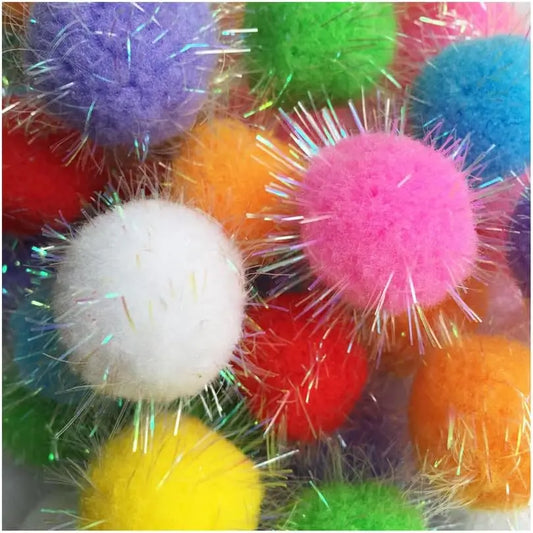 20PCS 1.5-inch Super Large Cat Favorite Chasing Sparkling Ball Toy Sparkling Ball