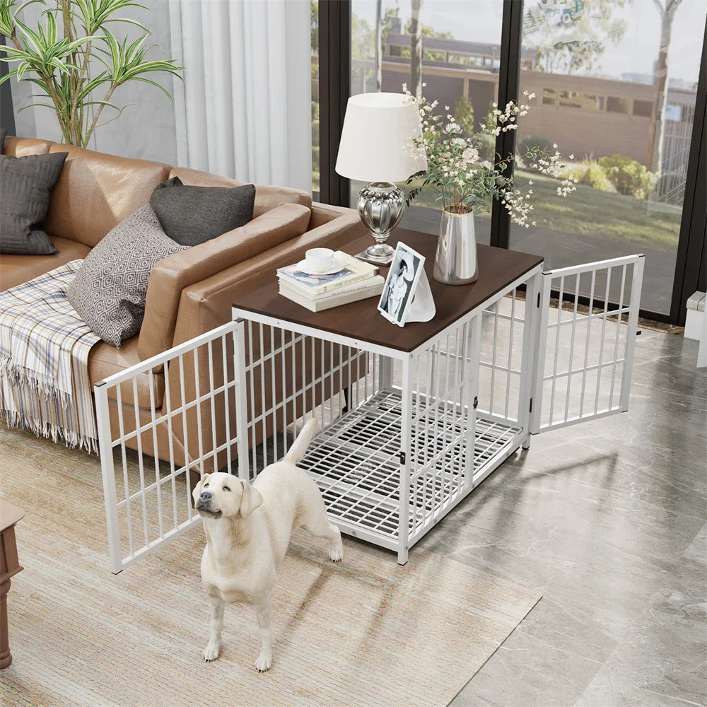 Large Wooden Dog Crate Indoor End Table