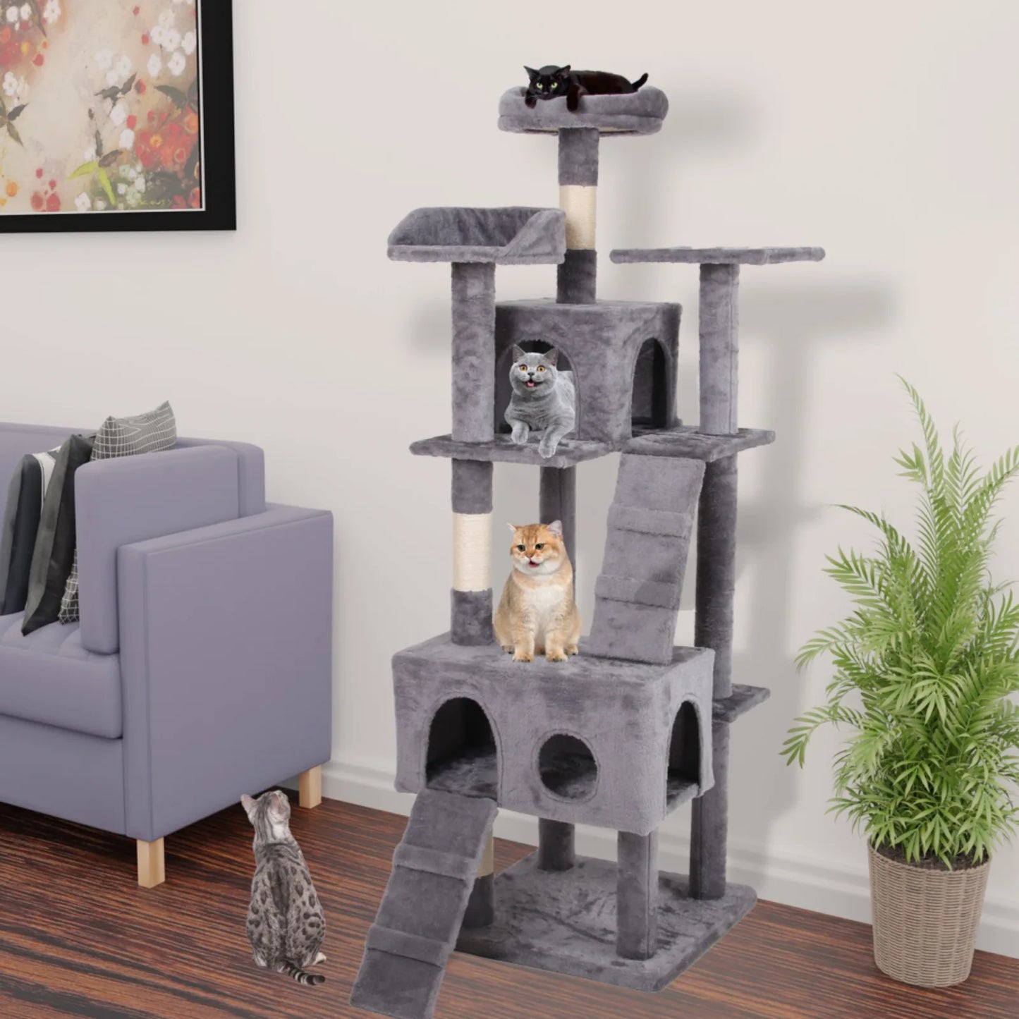 Multi-Level Cat Activity Tower